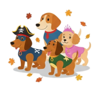 doggy trick or treaters